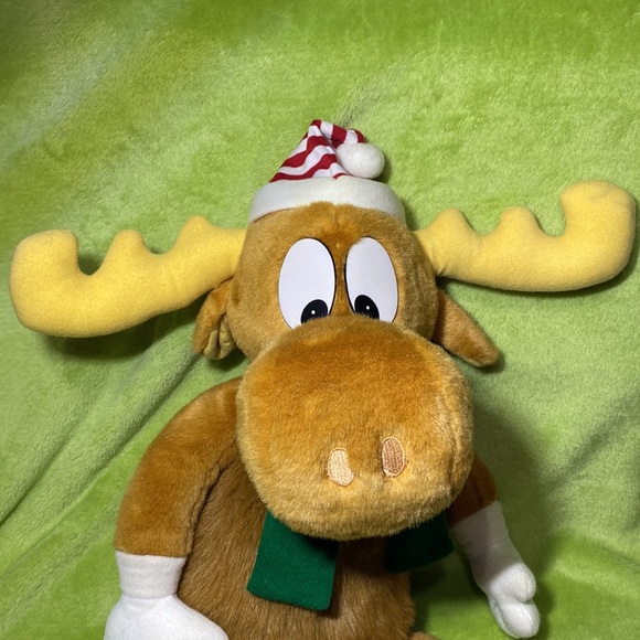 Vintage 1996 Bullwinkle Christmas Plush Stuffed Toy Large 25” - Picture 2 of 7